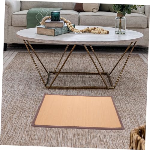 Woven Meditation Floor Cushion Thick Natural Seat Mat for Adults Decorative Sitting Pad for Living Yoga Bedroom Office Traditional Tatami Style