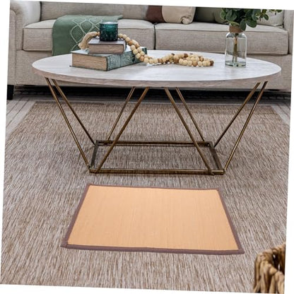 Woven Meditation Floor Cushion Thick Natural Seat Mat for Adults Decorative Sitting Pad for Living Yoga Bedroom Office Traditional Tatami Style