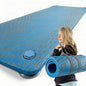 PT Pro Suction Cup Yoga Mat – 24x72 Non-Slip Exercise Mat with 4 Screw-On Suction Cups, 1/2in Thick Cushioned Workout Mat with Carry Strap for Tile, Laminate & Concrete – (Patent Pending) - color: Blue
