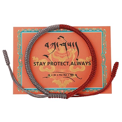 Authentic blessed Tibetan monks handmade Dorje Knot protection bracelet for women and men with a talisman