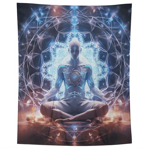 Meditation Energy Throw Blanket Fleece Blanket Fleece Throw Blanket Blanket Throw Large Blanket Bed Blanket Blanket for Bed Flannel Blanket Cute Throw Blanket 60"*80"（150 * 200cm） - size: 60"*80"（150*200cm）