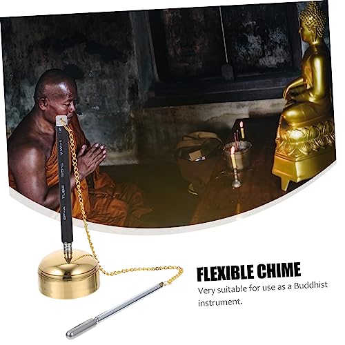 Wakauto Telescopic Buddhist Handbell Instrument for Meditation and Temple Rituals Lightweight Portable Chime for Prayer and Dharma Ceremonies Easy to Use Buddhist Supply Gift