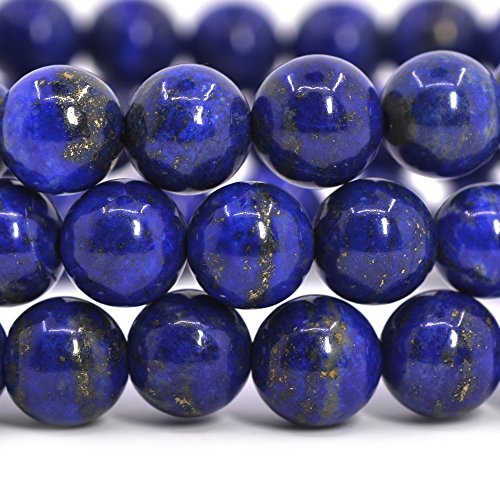 Justinstones Gem Semi Precious Gemstone 8mm Round Beads Stretch Bracelet 7 Inch Unisex - color: Natural Lapis Lazuli
