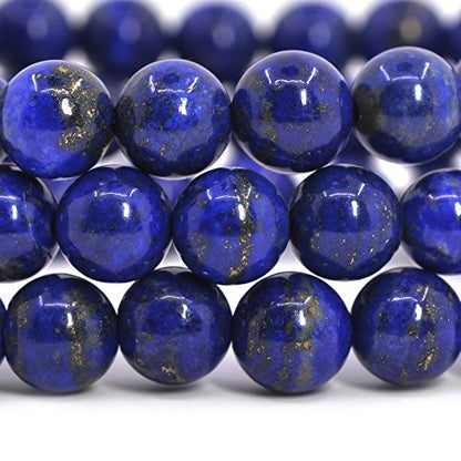 Justinstones Gem Semi Precious Gemstone 8mm Round Beads Stretch Bracelet 7 Inch Unisex - color: Natural Lapis Lazuli