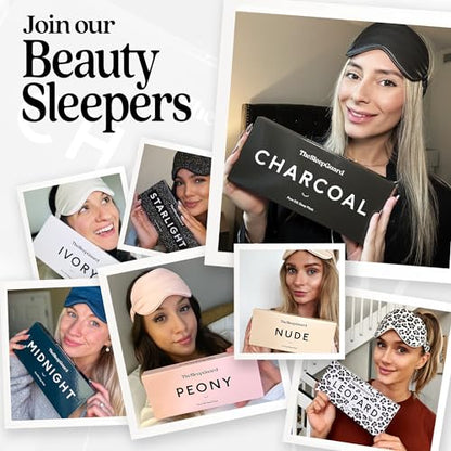 Pure Silk Sleep Mask [100% 6A Mulberry Silk, 22 Momme] Light Blocking Travel Essentials. Eye Masks for Sleeping. Black Oeko-Tex Blindfold. Eye Covers for Men & Women - color: Charcoal Grey