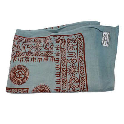 Prabhuji's Gifts Meditation Yoga Prayer Shawl with Om Symbol, Multi-Use Wrap - Unisex
