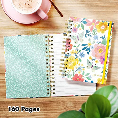 Designer Greetings, Designer Papers Flex Cover Journal with Elastic Band, Floral - 320 Pages (6” x 8.25”) - Back-to-School Supplies, Creative Writing, Personal Notes - style: Floral