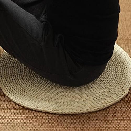 Pack Of 2 Natural Yoga Mats Straw Meditation And Worship Tatami Round Woven Meditation Flat Mat Floor Chair Cushion Zen Yoga Practice Decoration - size: 30cm