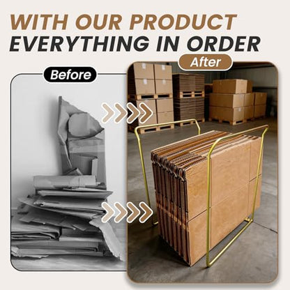 Foldable Storage Logistics Storage Bag Rack for Cardboard Boxes, Galvanized Iron Alloy, Holds 32 Carton Boxes, Multi-Purpose Organizer Logistics and Clothing, Anti-Rust Solid Sturdy Studios