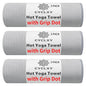 3 Pack Yoga Mat Towels with Grip Dot, Hot Yoga Towel Non Slip Yoga Mat Towel Non-Slip Sweat Absorbent Anti-Slip Yoga Towel for Bikram,Pilates - color: Grey