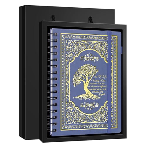 A5 Hardcover Spiral Notebook Tree of Life Journal Daily Journals for Writing Travel Notebooks Journal for Women Men 80GSM Paper Leather Spiral Journal,5.7"x8.3"（Spiral Tree -Purple) - color: Spiral Tree of Life-purple