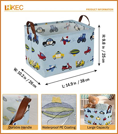 Rectangle Storage Basket, Storage Bins with Handles, Books Box, Gift Baskets(Car) - color: Car