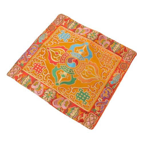 NUOBESTY Buddha Table Cloth Buddhist Embroidery Handmade Brocade for Zen Book Wrapping Temple Supply