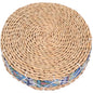 Hemobllo Braided Meditation Seat Cushion 30cm Diameter X 7cm Height, Handwoven Straw and Corn Husk, Woven Sitting Pad for Zen Decor, Yoga Studio, Living Room Floor Cushion