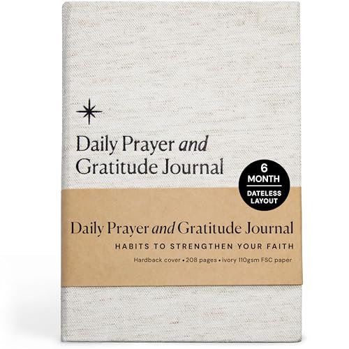 Christian Prayer Journal & Gratitude Journal – Guided Daily Devotional with Bible Verses, Prayer Prompts & Reflection – Faith Journal for Women & Men