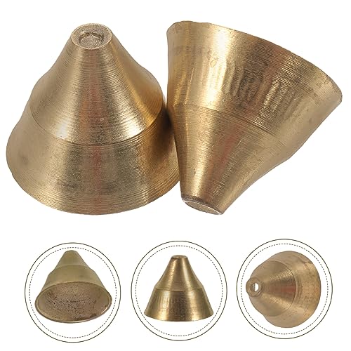 PRETYZOOM 4sets Handmade Vintage Copper Meditation Bell Ethnic Design Percussion Instrument for Relaxation Yoga and Music Lovers Compact Present 2pcs*4