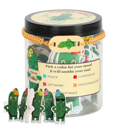 90 Positive Pickle Affirmation Cards Jar with NFC, Graduation Gifts, Birthday Gifts for Mom, Women, Teenage, Adults, Teachers, Sisters, Friends, Teen Girl Cute Trendy Stuff