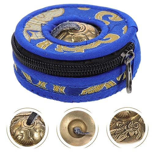 SECFOU Handcrafted Meditation Cymbal Bell with Storage Bag for Yoga and Mindfulness Practice Produces Harmonic Tones for Healing and Positive Energy