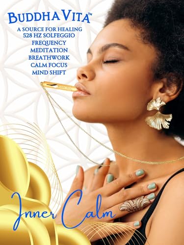 Breathing Necklace for Anxiety & Stress Relief, Meditation, Breathwork, Inner Calm, Focus & Mindfulness (18k Gold PVD) 528Hz Sound Healing Whistle + Self Care Journal eBook