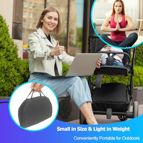 masteymoh Small Foldable Seat Cushion 0.9-Inch Thick, 14 x 9.6 Inches Portable Cooling Gel Seat Cushion for Pressure Relief, Light Seat Cushion for Travel seat Cushion, Foldable for Easier Storage - size: (Foldable) 0.9-Inch (2.29 cm) Thick