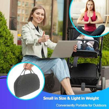 masteymoh Small Foldable Seat Cushion 0.9-Inch Thick, 14 x 9.6 Inches Portable Cooling Gel Seat Cushion for Pressure Relief, Light Seat Cushion for Travel seat Cushion, Foldable for Easier Storage - size: (Foldable) 0.9-Inch (2.29 cm) Thick