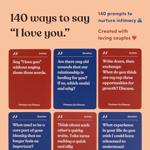 Partners are Human | 140 Conversation Cards to Help Deepen Romantic Relationships | Card Game for Bonding & Communication | Therapy for Adults - style: Partners Are Human