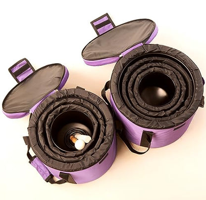 Leize 6-12 inch Chakra Tuned 432hz Set of 7 Quartz Black Crystal Singing Bowls with Heavy Duty Carrying Cases and Singing Bowl Mallet Suede Strikers