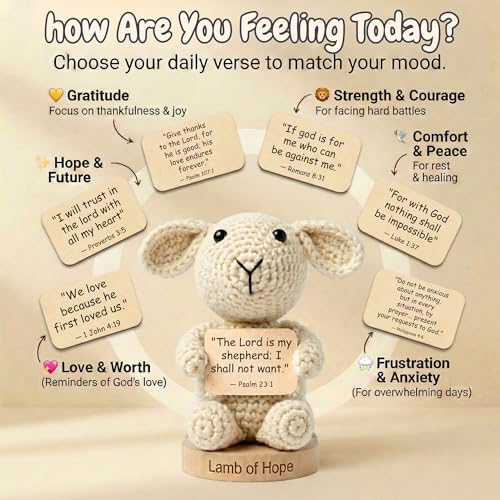 The Lamb of Hope 30 Empowering Bible Verse Prayer Cards - 6 Categories for Every Mood - Religious Christian & Catholic Gifts for Women, Men, and Teens for Birthday, Graduation, Baptism, Confirmation