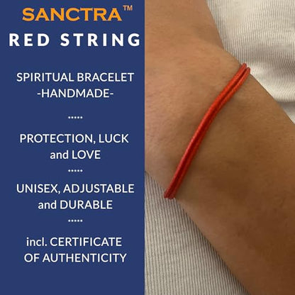 Red String Bracelet, Protection, Luck and Love, Handmade in the Holy Land, Hindu, Buddhist and East Asian Faith Symbol, Evil Eye Strand for Men and Women, Spiritual and Adjustable Bracelet, with CoA - style: Red String Bracelet - Double String