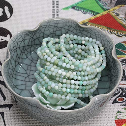 Keleny Gem Semi Precious Gemstones 4mm Round Beads Crystal Stretch Bracelet 7 Inch Unisex - color: Australian Jade