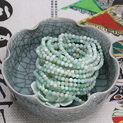 Keleny Gem Semi Precious Gemstones 4mm Round Beads Crystal Stretch Bracelet 7 Inch Unisex - color: Australian Jade
