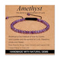 MASSIVE BEADS Handmade Yoga Natural Stone Crystal Healing Power Energy Gifts for Unisex Adult Bracelet Macrame Adjustable - color: Amethyst(Love Guardian), size: 4mm
