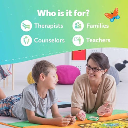 Mindful Land Mindfulness Cards for Kids - Positive Affirmations Cards for Kids Stress Reduction & CBTrees Therapy Game for Kids, Therapy Counseling Game Teaching About Ecology and Nature