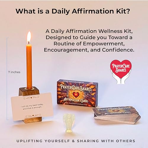 Daily Affirmation Cards- Portable Wellness Kit with 50 Daily Affirmation Cards for Positive Mindset, Encouragement and Daily Motivations. Everyday Wellness For Positive Thoughts. - style: Affirmations Kit - 50 Affirmation Cards