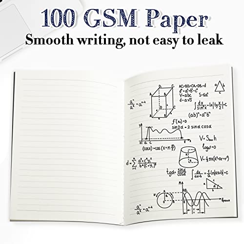 Sabary 72 Pack Kraft Paper Notebook Journals 5.5 Inch x 8.3 Inch A5 Notebook in Bulk Softcover Ruled for Writing Sketch Travel Journal with 60 Pages 30 Sheets(Black,Line) - color: Black, style: Line
