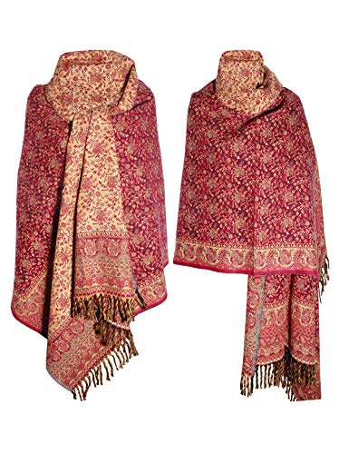 MAROON BEIGE BLUE FLORAL BLANKET SCARF LUXURY PREMIUM QUALITY HANDMADE FASHION SCAR MADE OF YAK WOOL Shawl Blanket stole unisex Travel Wrap Meditation Soft gift for her