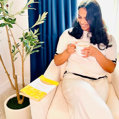 TableTopics Happiness Prompted Journal - Reflection Notebook with Questions, Quotes, Tips, & Guided Activities for Positive Thinking, Improved Mood, Wellness, Self-care Journal with Prompts for Women - style: Happiness