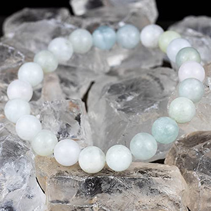 8mm Natural Gemstone Stretch Bracelet, Handmade Unisex Crystal Bracelets for Meditation, Yoga, Spiritual Healing & Positive Energy - color: Multi-Berly