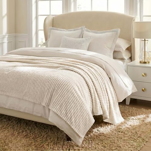 Superior Chrisney Cotton Blanket, Comfy All Season Bedding, Home Decor Essential, Bed Cover, Couch, Lounging, Picnic, Beach, Yarn-Dyed, Twin, Brown - color: Brown, size: Twin