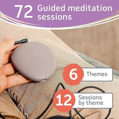 Morphée Zen | Guided Meditation Sound Device for Instant Relaxation | Enhance Well-Being, Reduce Stress and find Deep Relaxation | Portable Meditation Sound Machine | 72 Sessions in 4 Languages