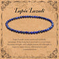 BONNY BOXX Natural Genuine Gemstone Faceted Round Beads Bracelets, 3mm Adjustable Stretchy Tiny Faceted Black Tourmaline Bracelet, Healing Crystal Reiki Chakra Dainty Jewelry Fashion Gifts - color: Lapis Lazuli