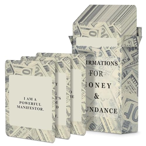 Isaac Liev Money Affirmations Cards - Motivational Daily Affirmation for Men Women, Manifestation Abundance Wealth Mindset Manifesting Card - Blessings Cards - Gift for Work, Office, Boss - style: Money Affirmation