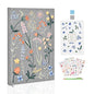Journal for Women, Embroidered Linen Hardcover Notebook, A5 Journals for Writing & Sketching, Half Blank & Half Lined Journal, Aesthetic Writing Journal with Pen & 200+Stickers, Gift Set for Women - color: Stone Gray