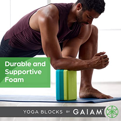 Gaiam Yoga Block - Supportive Latex-Free Eva Foam - Soft Non-Slip Surface with Beveled Edges for Yoga, Pilates, Meditation - color: Athenian Blush, style: 1 Block