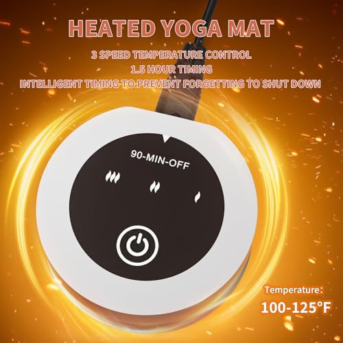 Heating yoga mat, warm yoga pad, more comfortable fitness mat in winter, yoga and meditation bio-mat - color: Purple