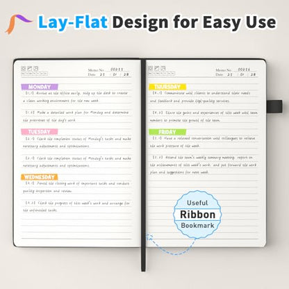 Oucaru Lined Journal Notebook, 8 Pack, 180 Pages, A5 Journals for Writing, 100 GSM Thick Paper, Small Notebooks Daily Journal for Women Men Work, Business, School, Travel Supplies - color: Gray