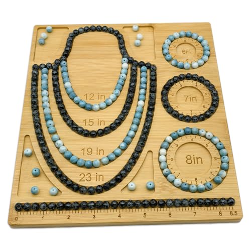 Petoysoso Bead Boards for Jewelry Making, Bamboo Beading Board for Bracelet & Necklace, Jewelry Making Supplies,Bead Tray Supplies