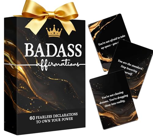 Badass Affirmation Cards for Women – 60 Self Love & Empowerment Cards, Inspirational Gift for Her, Easter Basket Stuffer, Mother’s Day & Graduation Gift