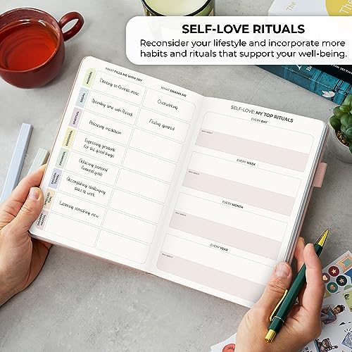 Clever Fox Self-love Journal – Guided Self-Discovery Log for Self-care, Reflection & Self-help, Mental Health, Gratitude & Mindfulness (Rose Gold) - color: Rose Gold