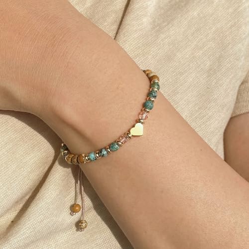 yupoxiu Inspirational Gifts for Women Birthday - Healing Natural Stone Bracelets, Thinking of You Get Well Soon Gifts for Women Friend Sister - style: B-Appreciated